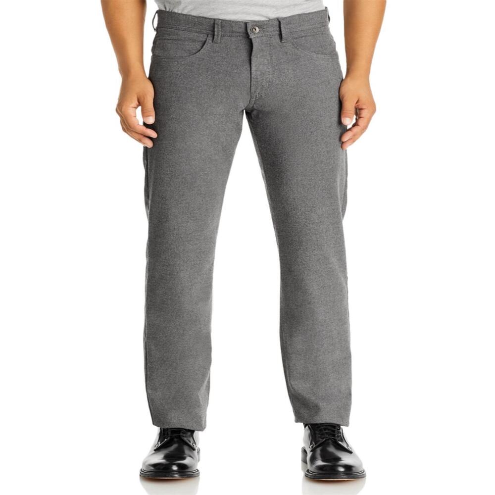 NEW THE MEN'S STORE AT BLOOMINGDALE'S men's flannel tailored fit pants in gray